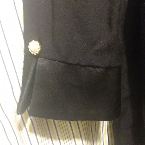 CACHE Vintage TUXEDO STYLE LITTLE BLACK SHEATH DRESS With BOLERO BLAZER - Picture 9 of 12